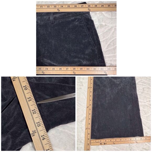 Coldwater Creek Whisper Corduroy Pants Trouser Wide Leg Petite 16 Size P16 Gray - Picture 5 of 8
